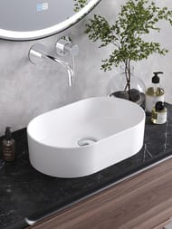 Раковина накладная CEZARES CZR-6576 460х295х115 керамическая, овальная, белая