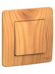 Выключатель Systeme Electric BLANCA скрыт.установки 1-клавишный cх.1, 10A, 250B, ясень BLNVS010105