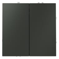 Выключатель с самовозвратом двухклавишный Voltum S70 VLS020606, титановый