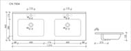 �������� ��������� Ceramicanova Element 1210�465�180 2 ����, 2 ���. ��� ���������, ����� CN7004