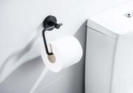 Держатель для туалетной бумаги Aquatek Европа AQ4118MB подвесной, без крышки, цвет: черный матовый
