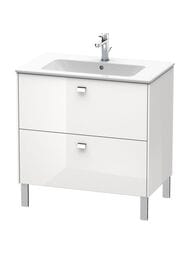 Тумба под раковину Duravit Brioso (820х479х683) напольная, 2 ящика, белый глянец BR440201022 — миниатюра 1
