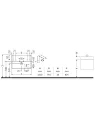 ����� ��������� Duravit XViu 1010�397�480 1 ����, ����� ������/������� XV40350B122