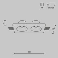 ������������ ���������� Maytoni Gyps Modern (���� ������) DL002-DW-02-W, 10��, IP20, �����