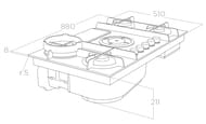 �������� ����������� ELICA Nikolatesla Flame GR/A/88 ���, 880�510 ��, �������, ����� PRF0147742A