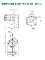 ����� �������������� SHINHOO BASIC PRO 32-8SF 1x230�, DN 32, ���������, 71241007