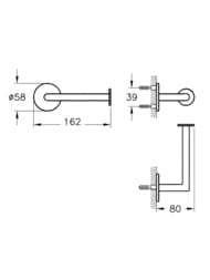 Бумагодержатель Vitra Origin цвет медь A4488729