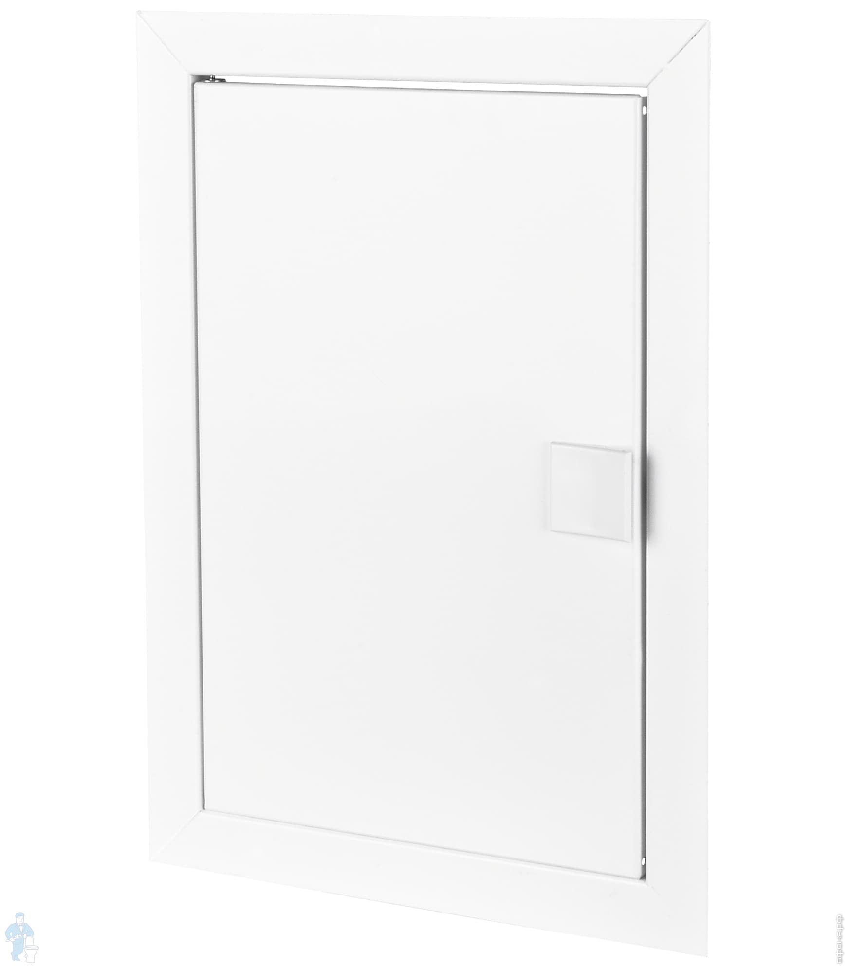 Лючок ревизионный Vents ДМР ВхШ:500х400 металлический белый, с ручкой ...