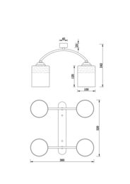 Люстра Freya Gretta (Гретта) FR5088PL-04B, IP20,черный