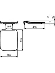 Унитаз подвесной Ideal Standard Lux STRADA II T359701 с сиденьем