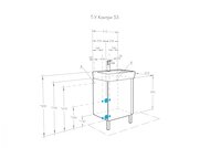 Тумба под раковину AQUATON Кантри 55 1A257601AHB20 512x416x613 напольная, белый глянец/дуб верона