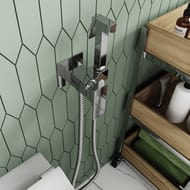 Смеситель встраиваемый WasserKRAFT A71138 однозахватный, с гигиеническим душем, цвет: хром