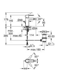 Смеситель Grohe Lineare New 33848001 для биде однорычажный, S-Size, хром