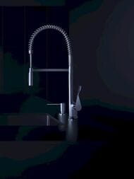 Смеситель Axor Citterio 39840 Semi Pro для кухни однозахватный,вытяжной поворотный излив 270 мм,хром