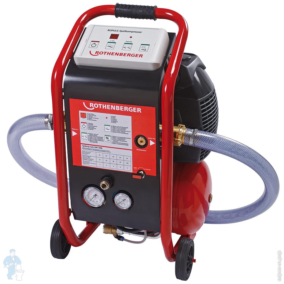 Компрессор Rothenberger ROPULS для промывки, комплект, арт.1000000145 ...