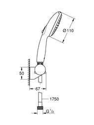 ������� ����� Grohe Tempesta 110 (�����, ���������, �����) 2 ������, ���� 2760130E