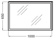 Зеркало с подсветкой Jacob Delafon EB1442 (1000х43х650) антипар, инфракрасный выключатель — миниатюра 3