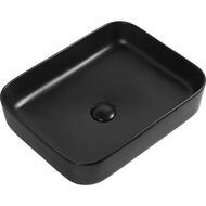 Раковина накладная Aquanet Soul-1-MB 500х400х135 без перелива и отв. под смес., черный мат. 245833
