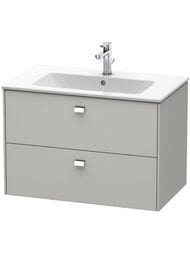 Тумба под раковину Duravit Brioso 820х479х553 подвесная, 2 ящика, бетонно-серый матовый BR410201007 — миниатюра 1