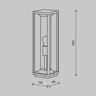 ����������� ���������� Maytoni Cell (���) O452FL-01GF1, E27x1 15�� IP 54, ������