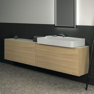 Тумба под раковину Ideal Standard CONCA (2385x372x540) 4 ящика, шпон светлый орех T4339Y6