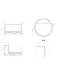 �������� ��������� SALINI Armonia Round Top 02 (450�450�250) S-Sense, ������, ������ 130412TGF