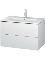 Тумба под раковину Duravit L-Cube 820х550х391 подвесная, 2 ящика, белый матовый LC625701818 — миниатюра 1