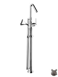 Смеситель для ванны Nicolazzi 3706C S3441NKN44P напольный, однозахватный, душ.гарнитур — миниатюра 1