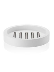Мыльница Decor Walther STONE STS цвет: белый/сталь матовая 0972155