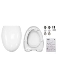 Унитаз подвесной Sanita Luxe Ringo (360х562х395) безободковый с сиденьем WC.WH/Ringo/DM.Rim/WHT.G/S1