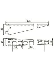 Полка (консоль) для колодца Polimer Group КС-5 (51х46х175) алюминиевая