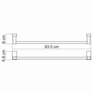 Уценка! Держатель полотенец WasserKRAFT LEINE К-5030 "штанга"