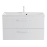 Тумба под раковину BelBagno AURORA (800х450х500) без ручек, Bianco Lucido AURORA-800-2C-SO-BL