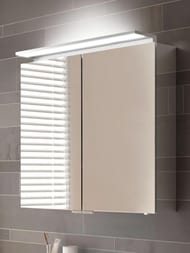 Зеркало-шкаф Keuco Royal L1 800х742х150 подсветка, диммер, розетки, серебр. 13603171301