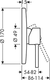 ��������� Axor Starck 10616 ��� ���� �������������, ���������, ������� �����, ����