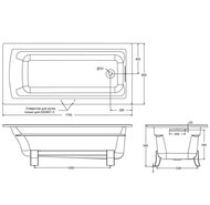 ����� �������� Jacob Delafon Archer 170�80 E6D907-0 ���������������, ����������. ����, �����
