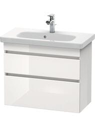 Тумба под раковину Duravit DuraStyle (730х610х368) подвесная,2 ящика, цвет белый глянец DS649902222