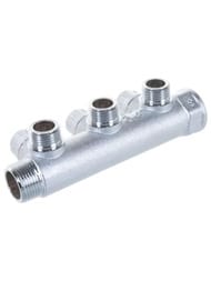 Коллектор запорный FAR 1"ВН на 3 отвода 3/4"EU c вставкой под уплотнение FK 3870 134UN