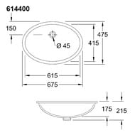 �������� ���������� Villeroy & Boch EVANA PLUS 6144 00 R1 (610�410) �����, �������� ceramicplus