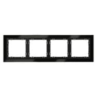 Рамка на 4 поста Voltum S70 VLS110408 стекло, черный