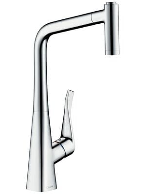 Смеситель Hansgrohe Metris M71 для кухни 320мм вытяжной излив 2 типа струи хром 14820000