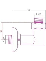 �������� ��� �� ������, G1/2"���G1/2"��/2 ��, 03003-1212