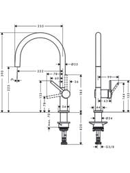 ��������� Hansgrohe Talis M54 ��� ����� 220 ���������� �����, 1jet, ����� 72804800