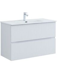 Тумба для раковины Aquanet Джейн 100 (1000х455х637) подвесная, 2 ящика, цвет: белый матовый 335426