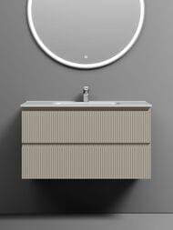 Тумба под раковину SANCOS Snob T (890х445х500) подвесная, два ящика, Beige Soft SNT90CE