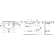 �������� Laufen NEW CLASSIC 813855 (800x480x75) ���������, �������, ��������� ��� ���������, �����