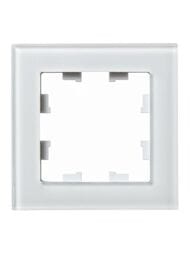 Рамка Systeme Electric ATLASDESIGN NATURE 1 пост, СТЕКЛО БЕЛЫЙ ATN320101