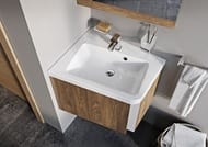 Тумба под умывальник RAVAK SD 10° 550 L (550х500х485) тёмный орех, левая угловая,