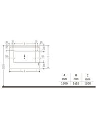 ������� Duravit Luv 1600�1200 ��������� ����������, ������, ��������, ��������� LU967000000
