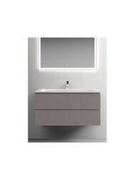 Тумба под раковину SANCOS Snob T (995х445х500) подвесная, два ящика, Doha Soft SNT100SM